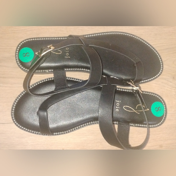 Joie Black Toe Loop Sandals w/  Memory Foam Comfort Insoles 8 - Picture 3 of 4